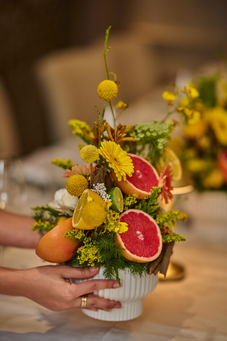Celebration flower arrangement by Flower Corner