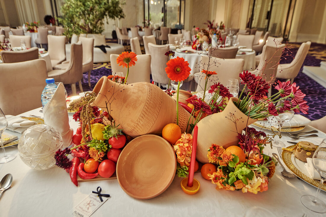 Corporate event floral installation by Flower Corner